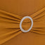 Spandex Chair Cover with Silver Rhinestone Buckled Sash Band Gold - Stylish Stretch Fitted Slipcover for Banquets & Events