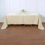 Faux Linen 90"x132" Rectangular Tablecloth Beige - Slubby Texture Wrinkle-Resistant Seamless Table Cover