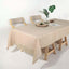 Faux Linen 60"x102" Rectangular Tablecloth Beige - Slubby Textured & Wrinkle Resistant Table Cover