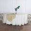 Faux Linen 108" Round Tablecloth White - Slubby Textured & Wrinkle Resistant for Banquets and Receptions