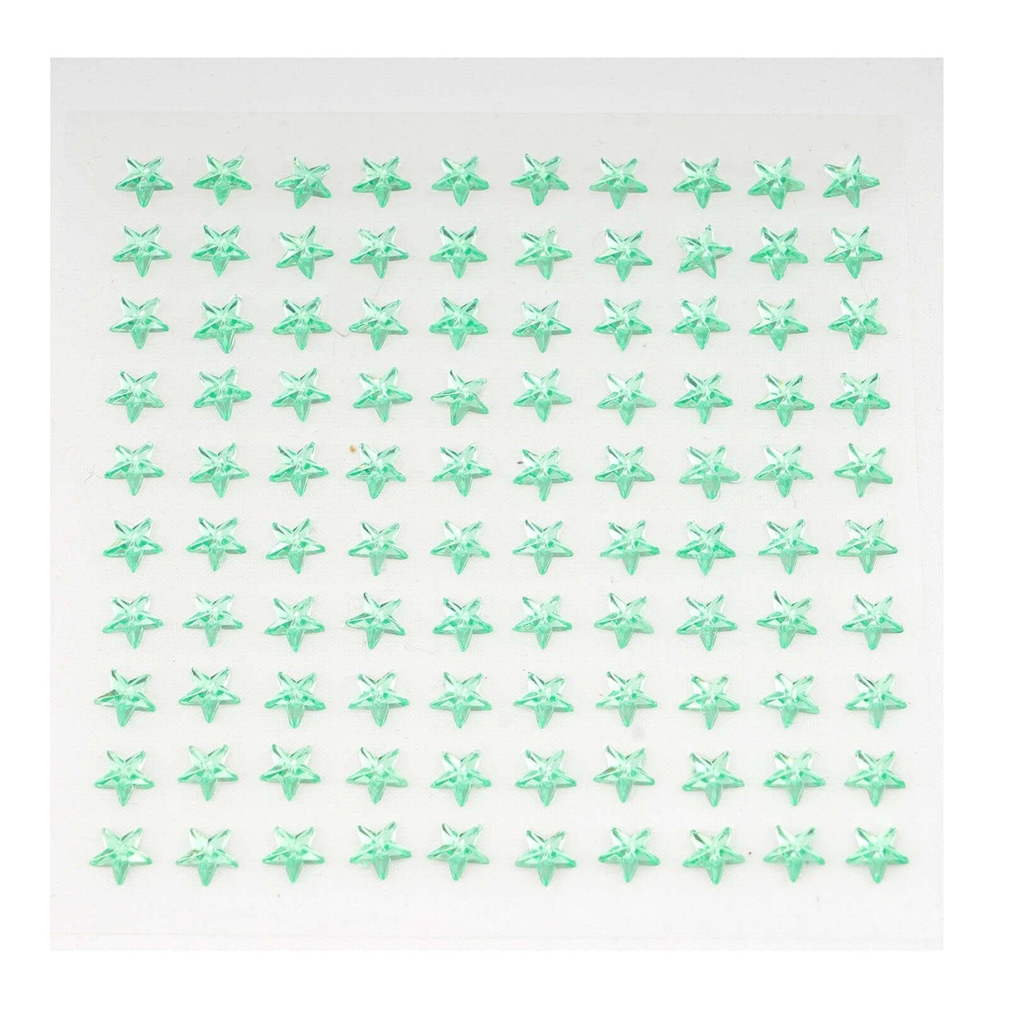 600 Pcs Apple Green Star Shape Stick-On Diamond Rhinestone Stickers, DIY Self Adhesive Craft Gems