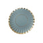 50-Pack Paper 3.5" Round Party Plates in Dusty Blue with Gold Scalloped Rim for Tapas, Appetizers & Finger Foods