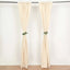 2 Pack Beige Polyester Event Curtain Drapes, 10ftx8ft Backdrop Event Panels With Rod Pockets 130 GSM