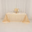 Lamour Satin 90"x132" Rectangle Tablecloth Beige - Soft & Silk-Like Seamless Table Cover