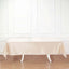 Satin Rectangular 60"x102" Tablecloth Beige - Smooth and Lustrous Table Cover