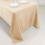 Premium Polyester 60"x126" Rectangle Tablecloth Beige - Stain-Resistant 220GSM Finish Table Cover