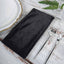 5 Pack Premium Velvet 20"x20" Napkins Black - Soft Sheen Finish Cloth Napkins for Upscale Gatherings