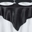 Satin 60"x60" Table Overlay Square Tablecloth Black - Smooth Silky Touch Table Cover for Sophisticated Events
