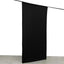 Black 4-Way Stretch Spandex Event Curtain Drapes, Wrinkle Free Backdrop Event Panel with Rod Pockets - 5ftx10ft
