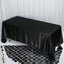 Satin Rectangular 72"x120" Tablecloth Black - Smooth & Easy to Maintain Table Cover