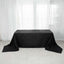 Taffeta 90"x156" Rectangle Tablecloth Black - Accordion Crinkle Seamless Table Cover