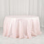 Taffeta 132" Round Tablecloth Blush - Seamless Accordion Crinkle Table Cover