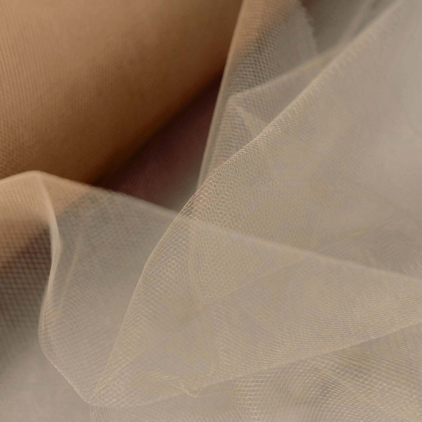 18"x100 Yards Natural Tulle Fabric Bolt, Sheer Fabric Spool Roll For Crafts