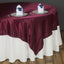 Satin 90"x90" Table Overlay Square Tablecloth Burgundy - Smooth Finish Table Topper