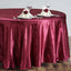 Satin 108" Round Tablecloth Burgundy - Smooth and Lustrous Table Cover
