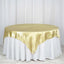 Satin 72"x72" Table Overlay Square Tablecloth Champagne - Smooth Finish Table Cover