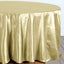 Satin 108" Round Tablecloth Champagne - Smooth and Lustrous Table Cover