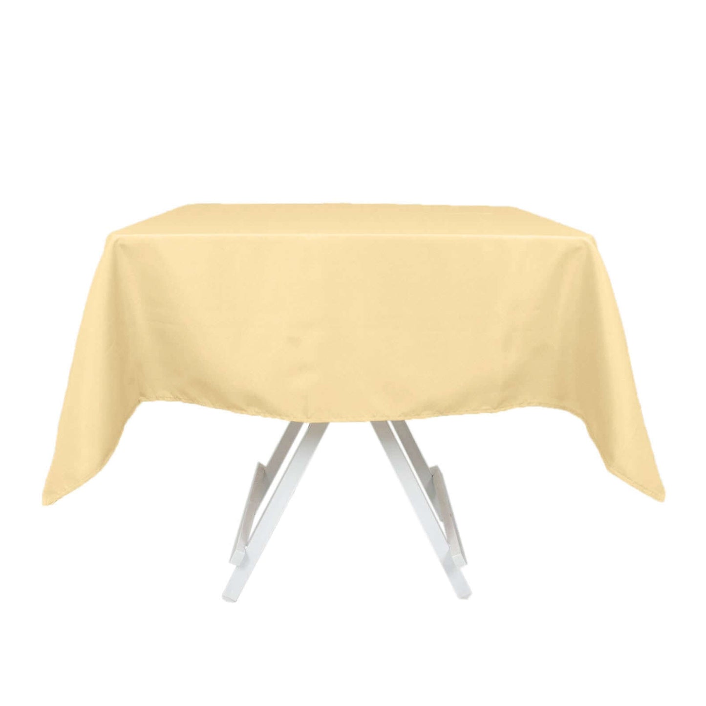 Premium Polyester 54"x54" Square Tablecloth Champagne - 220GSM Stain and Wrinkle-Resistant Table Cover