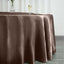 Satin 120" Round Tablecloth Chocolate - Stylish Seamless Table Cover