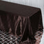 Satin Rectangular 90"x132" Tablecloth Chocolate - Seamless Table Cover