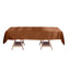Satin Rectangular 60"x102" Tablecloth Cinnamon Brown - Smooth and Lustrous Table Cover