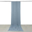 Dusty Blue 4-Way Stretch Spandex Event Curtain Drapes, Wrinkle Free Backdrop Event Panel with Rod Pockets - 5ftx16ft