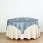 Satin 60"x60" Table Overlay Square Tablecloth Dusty Blue - Smooth Silky Touch Table Cover