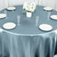 Satin 132" Round Tablecloth Dusty Blue - Stylish Seamless Table Cover