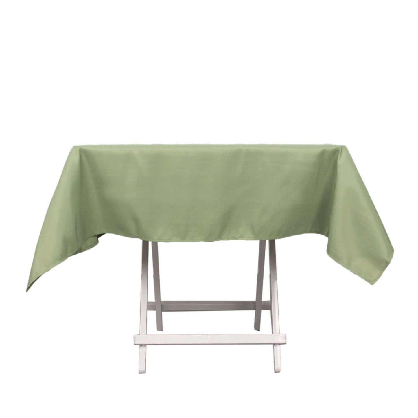 Premium Polyester 54"x54" Square Tablecloth Dusty Sage Green - 220GSM Stain and Wrinkle-Resistant Table Cover