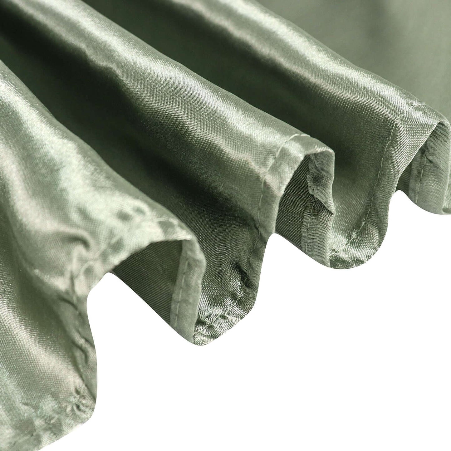 Satin Rectangular 60"x126" Tablecloth Dusty Sage Green - Smooth and Lustrous Table Cover