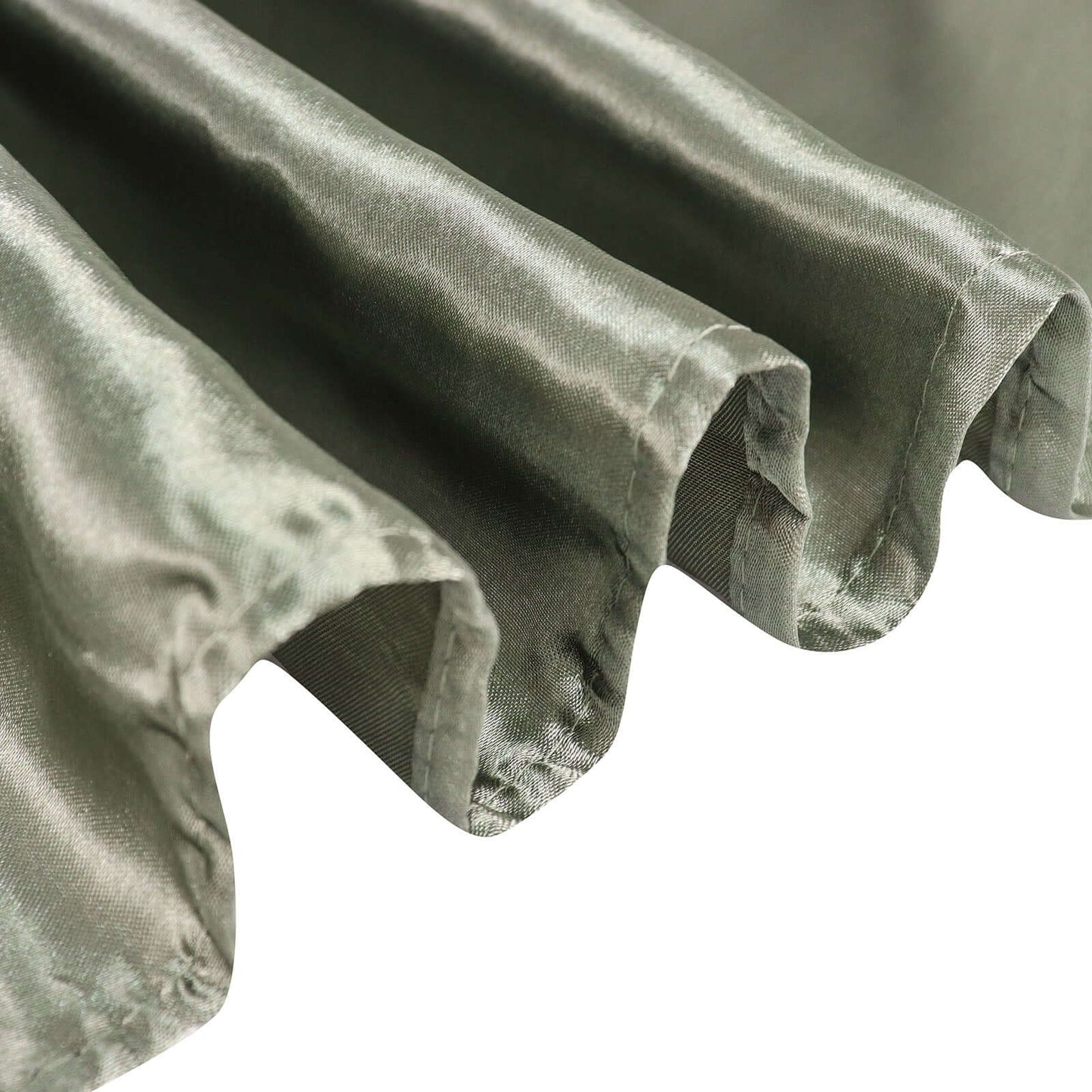 Satin Rectangular 90"x132" Tablecloth Dusty Sage Green - Seamless Table Cover