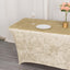 Crushed Velvet Fitted Rectangular 6ft Table Cover Beige - Wrinkle-Free Stretchy Tablecloth