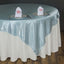 Satin 90"x90" Table Overlay Square Tablecloth Light Blue - Smooth Finish Table Topper
