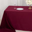 Scuba Rectangular 90"x156" Tablecloth Burgundy - Wrinkle Free, Stain Resistant & Seamless Table Cover