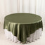 Satin 90"x90" Table Overlay Square Tablecloth Dusty Sage Green - Smooth Finish Table Topper