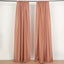 2 Pack Terracotta (Rust) Polyester Event Curtain Drapes, 10ftx8ft Backdrop Event Panels With Rod Pockets 130 GSM