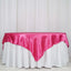 Satin 72"x72" Table Overlay Square Tablecloth Fuchsia - Smooth Finish Table Cover