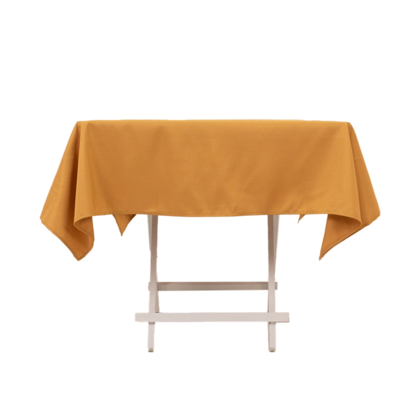 Premium Polyester 54"x54" Square Tablecloth Gold - Stain and Wrinkle-Resistant 220GSM Finish for Weddings & Events