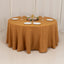 Premium Polyester 120" Round Tablecloth Gold - Seamless 220GSM Wrinkle-Resistant Design for Classy Events