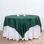 Satin 72"x72" Table Overlay Square Tablecloth Hunter Emerald Green - Smooth Finish Table Cover