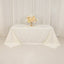 Cotton Blend 90"x132" Rectangle Tablecloth Ivory - Seamless Wrinkle-Resistant Table Cover