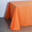 Polyester 90"x156" Rectangle Tablecloth Orange - Seamless Wrinkle-Resistant Table Cover