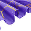 Polyester 120" Round Tablecloth Purple with Gold Foil Geometric Pattern Wrinkle-Resistant Seamless Table Cover