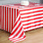 Satin 60"x102" Rectangle Tablecloth Red/White - Stripe Design with Stylish Smooth Finish Table Cover
