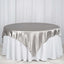 Satin 72"x72" Table Overlay Square Tablecloth Silver - Smooth Finish Table Cover