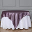 Satin 72"x72" Table Overlay Square Tablecloth Violet Amethyst - Smooth Finish Table Cover