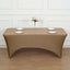 Stretch Spandex 96"x30" Rectangle Table Cover Taupe - Durable Form-Fitting Tablecloth