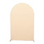 8ft Matte Beige Spandex Fitted Wedding Arch Cover For Round Top Chiara Backdrop Stand