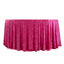Premium Crushed Velvet 120" Round Tablecloth Fuchsia - Reusable Soft & Stylish Seamless Table Cover