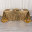 Sequin Dots Polyester 90"x132" Rectangle Tablecloth Shimmering Antique Gold - Seamless, Glittering & Wrinkle Free Table Cover